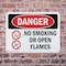 Signmission No Smoking Or Open Flames Danger Sign, Plastic, 10in W x 7in L, 2PK OS-2PACK-DS-P-710-L-1475 - alternate 5